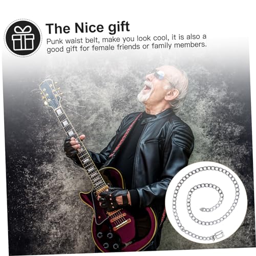 Punk Metal Waist Belt for Men and Women 1pcs Adjustable Chain Strap for Jeans and Casual Wear Stylish Hip Hop Fashion Accessory3