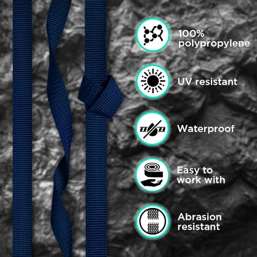 Image of TECEUM 3 /4 inch & 5 /8 inch & 1 inch & 1.5 inch & 2 inch Webbing - 10 25 50 Yards - 40+ Colors - Heavy Duty 1 Inch 1.5 Inch 2 Inch Backpack Straps - Webbing for Outdoors Indoors Crafting DIY