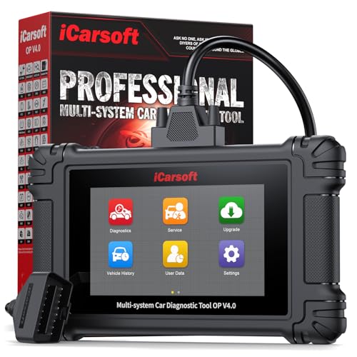 iCarsoft OP V4.0 Bidirectional Diagnostic Tool for Vauxhall/Opel + 2 Optional Brand Packs, Full System OBD2 Scanner with 33 Reset Services for Opel, Active Test, Auto VIN, Lifetime Fr-ee Update