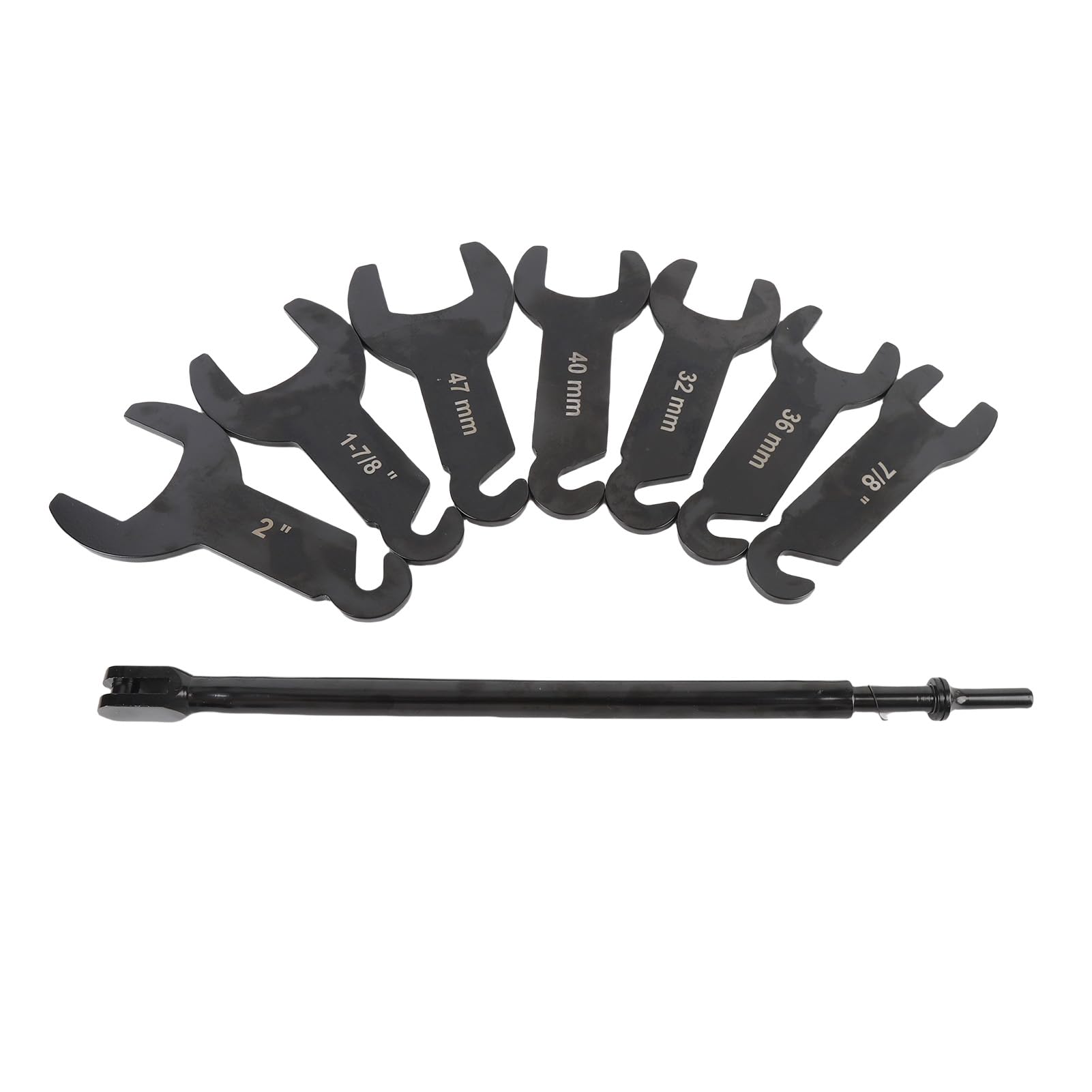 Pneumatischer Lüfterkupplungsschlüssel -Set, Stahllüfterkupplungs -Entfernungsinstallateur -Werkzeugkit für SUVS -LKWs, Umfasst 32 Mm, 36 Mm, 40 Mm, 47 Mm Antriebsschlüssel und