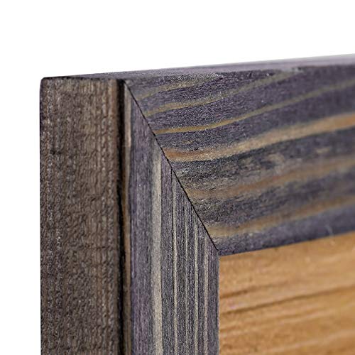 image for Wood Side Rustic Wooden Picture Frames 8x10 - Old Dark Grey - Set of 2