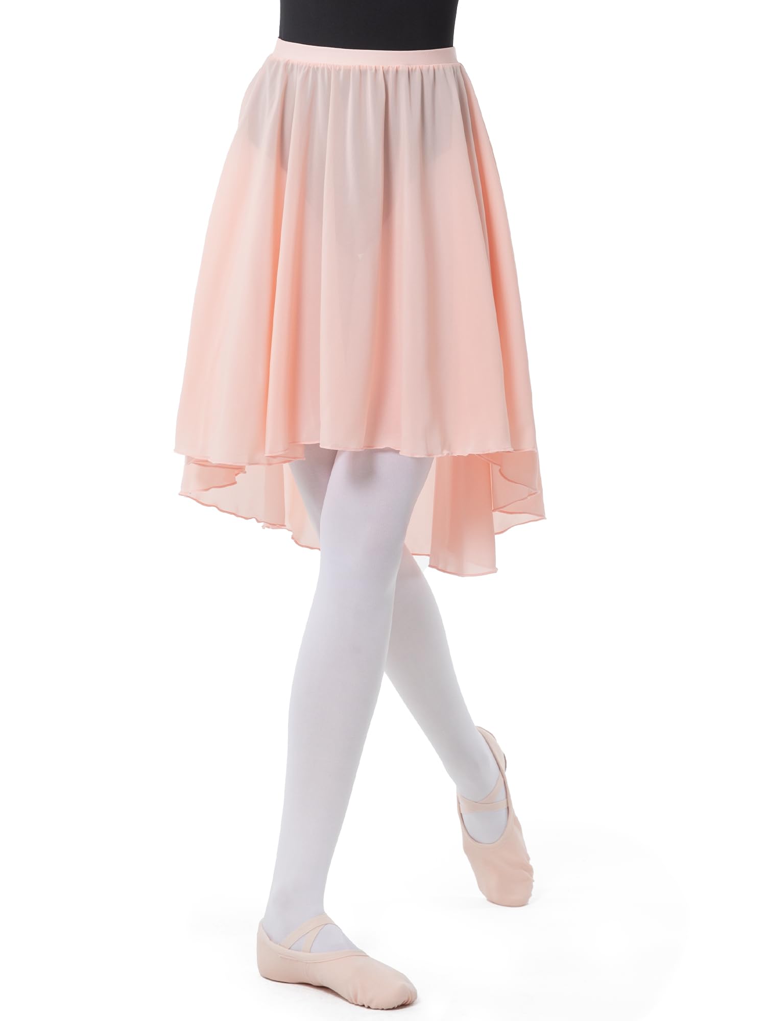 Falda de ballet de gasa con cintura elástica para mujeres y niñas, ropa de baile