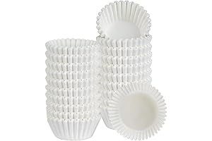 Caperci 300-Pack White Mini Cupcake Liners