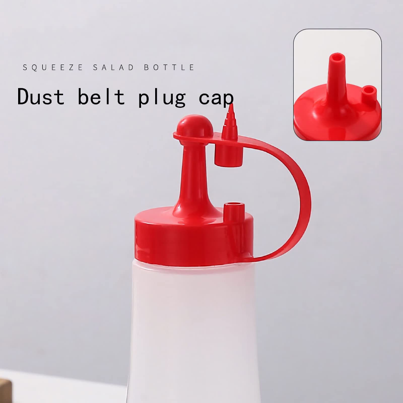 Bottiglie di plastica per condimenti da spremere, 6 dispenser for salsa di pomodoro, pratico contenitore in plastica trasparente for bottiglie di salsa da spremere, for cucina, ristorante domestico(Ye