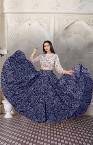 Image of JYESHTA Women's American Crepe Flared A Line Stitched Long Skirt with 12 Mtr Flare 40 in Height | Skirts for Women Long Length | Long Skirts for Girls