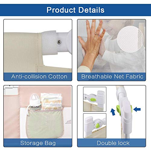 Liusin Bed Rails for Toddlers and Kids Extra Long Height Adjustable