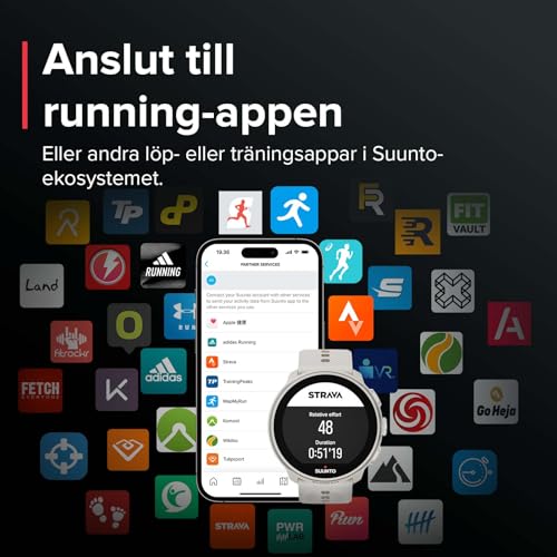 SUUNTO Run GPS Laufuhr, 1,32 AMOLED-Touchscreen, Leichtgewicht, Multisport, Aktivitätentracker, Präzises GPS, Herzfrequenz-/Schlaf-Tracking, 12 Tage Akkulaufzeit, 4GB Offline-Musikspeicher