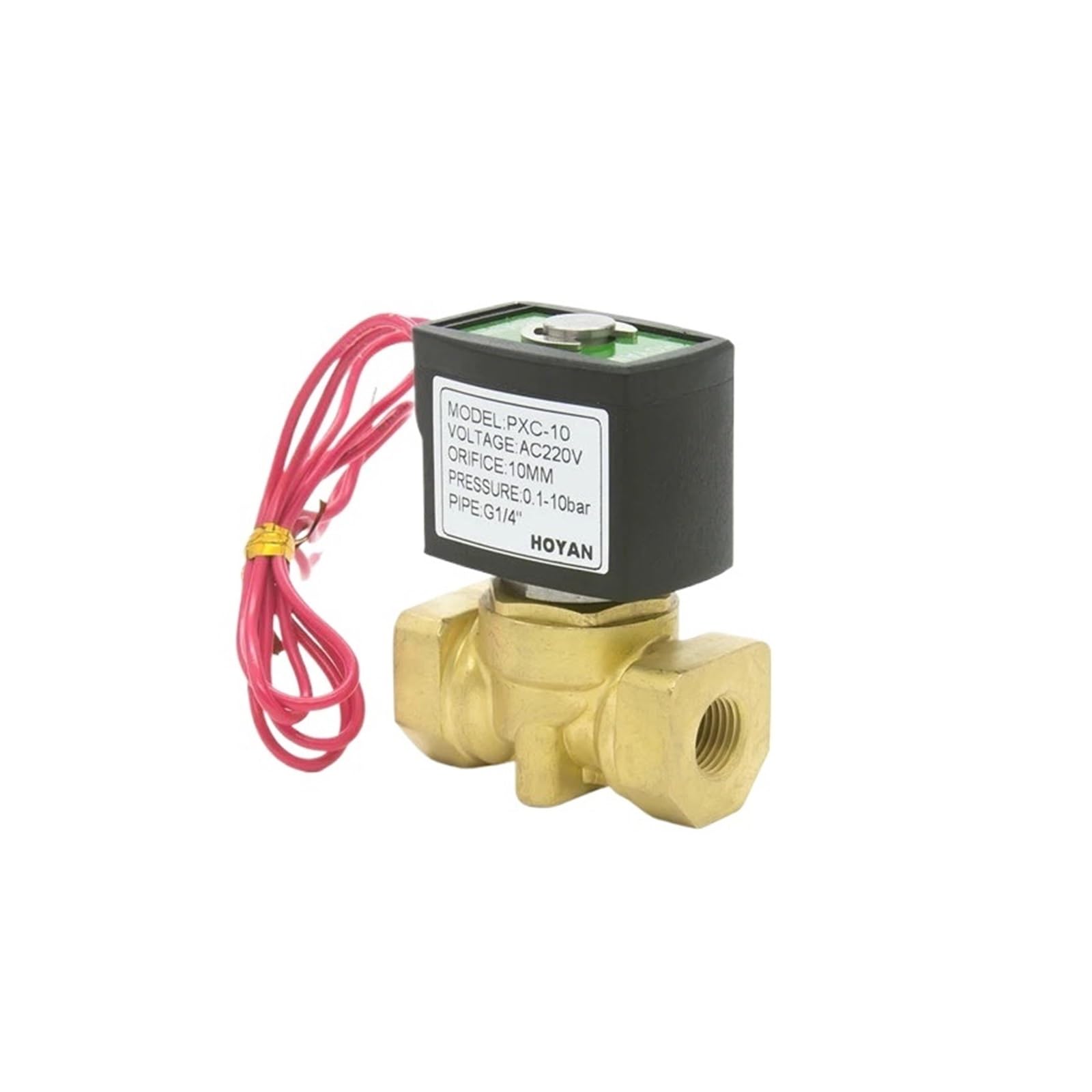 Électrovanne 2 voies en laiton robuste PXC-10, une étanchéité fiable pour fluides et air comprimé