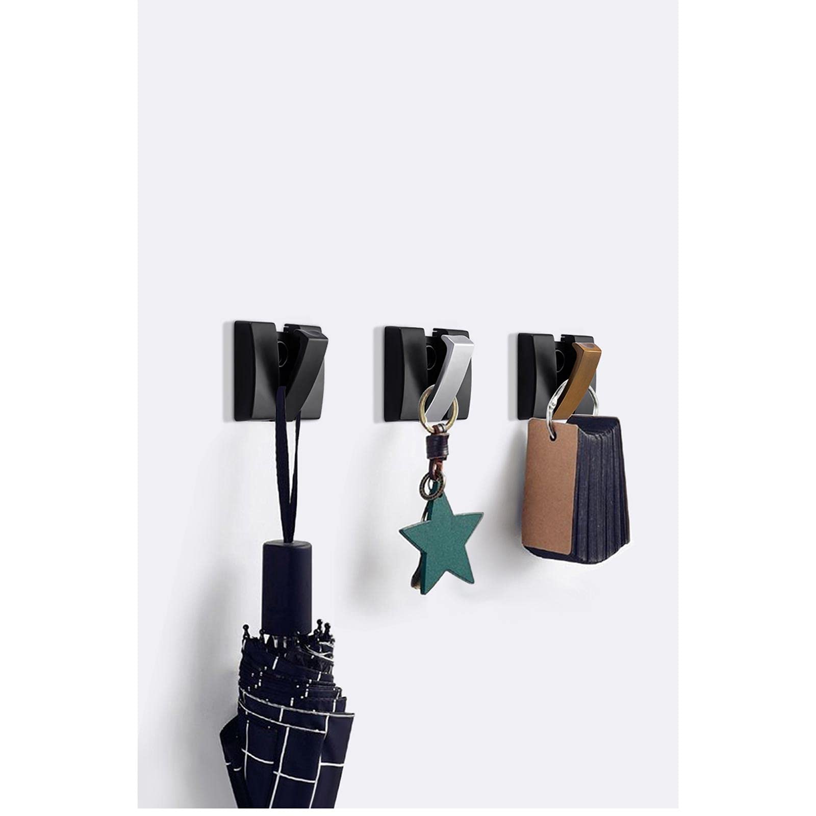 NEECS Toalleros Perchero de pared Ganchos plegables para abrigos 5 piezas Ganchos de pared, toallas de baño Percha para ropa Ganchos de soporte plegables de aleación de aluminio Montado