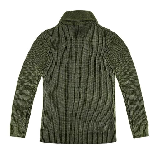 Men's V Neck Sweater Long Sleeve Shawl Collar Pullover Knitted Button Down Tops Solid Color Knitwear Sweaters4