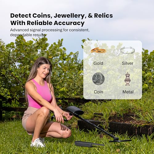 Image of Bounty Hunter Tracker IV Metal Detector, Designed for Adults & Kids with Waterproof 8 inch Coil, High Accuracy, 3 Detection Modes, Easy Use in Coin Shooting, Relic Hunting, and General Purpose Detection