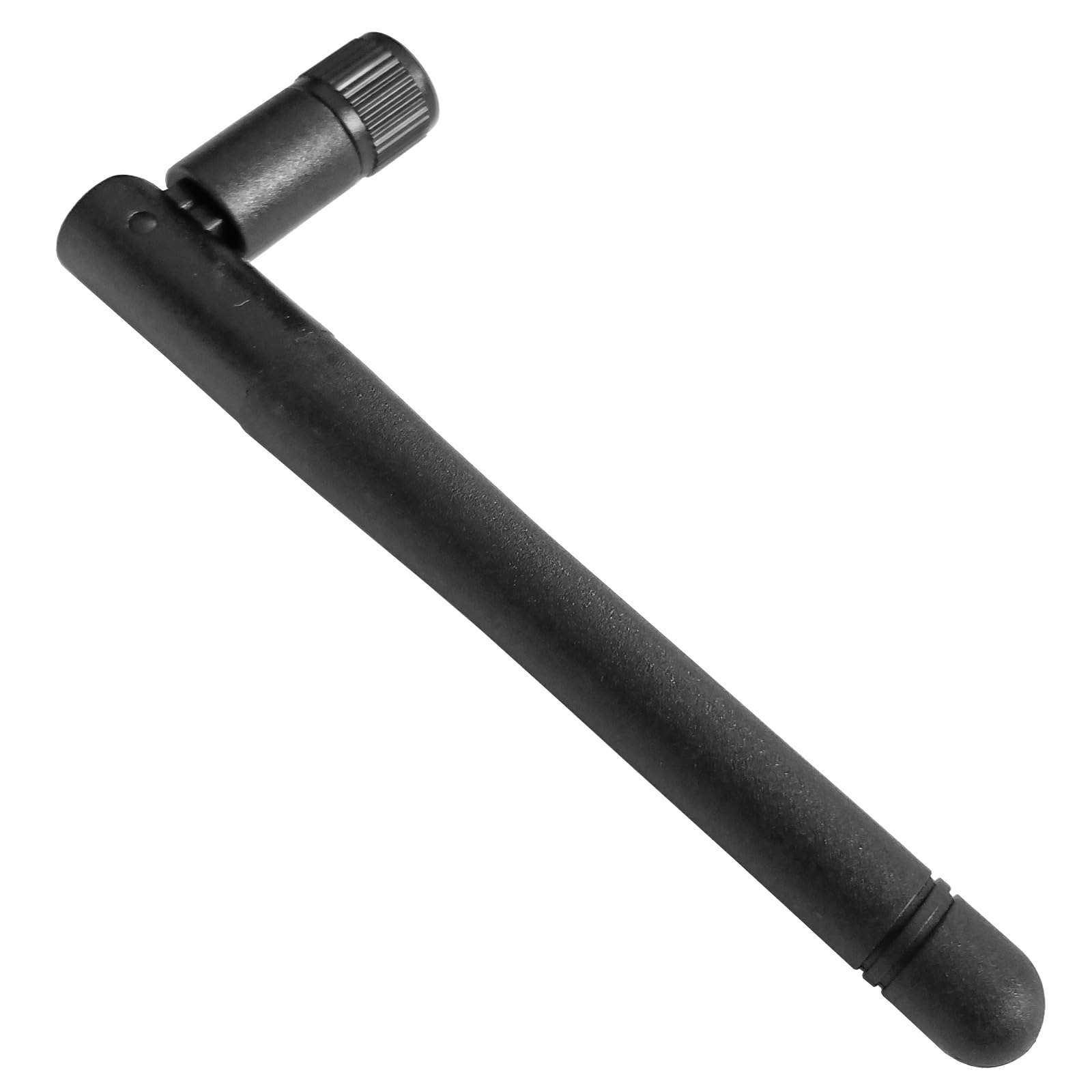 Antena RP-SMA de red para computadora (paquete de 2), señal inalámbrica WiFi de doble banda de 2 dBi, 2.4 GHz, 5 GHz, BT (RP-SMA macho (agujero))