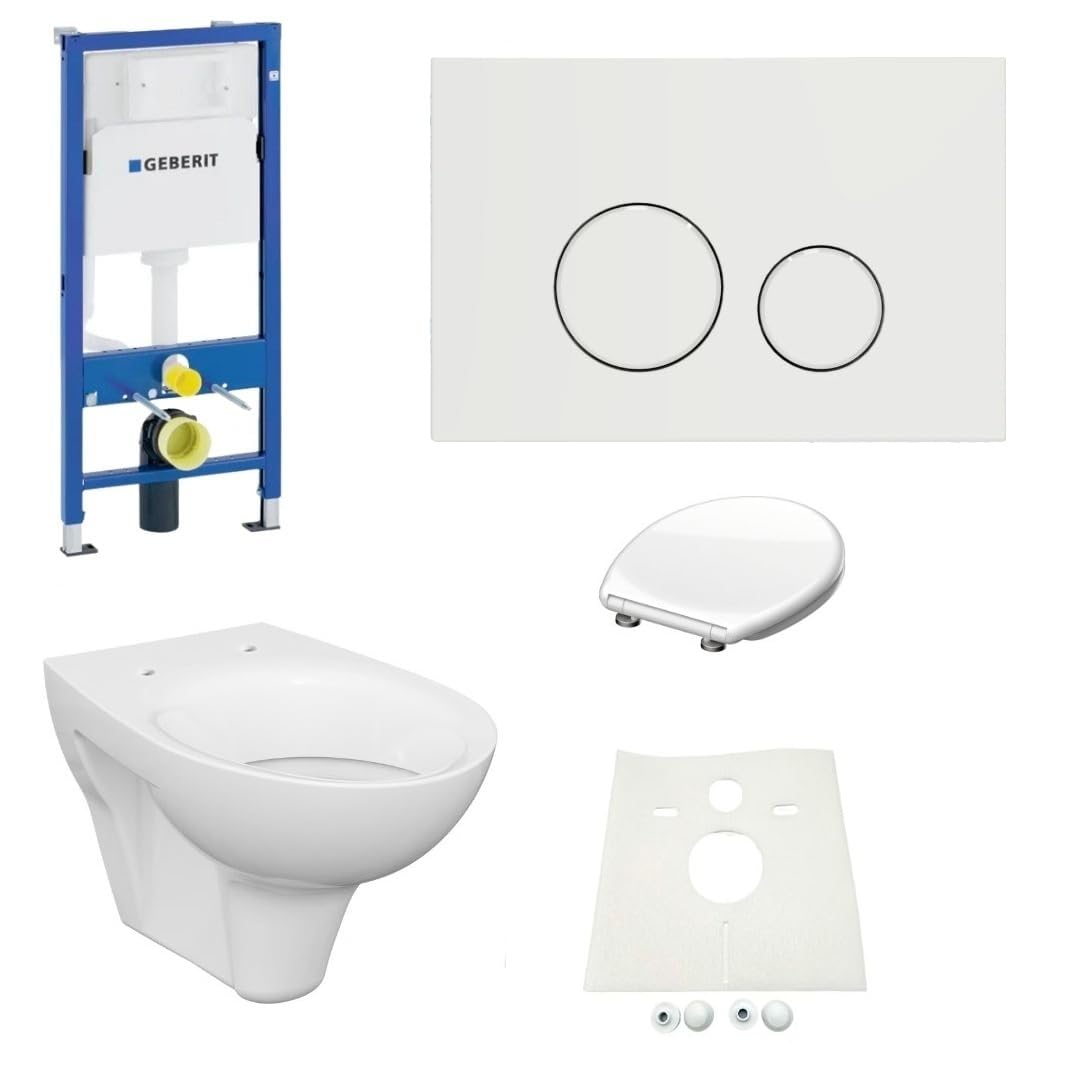 HGMBAD Set Geberit Spülkasten Design WC Betätigungsplatte WC Sitz