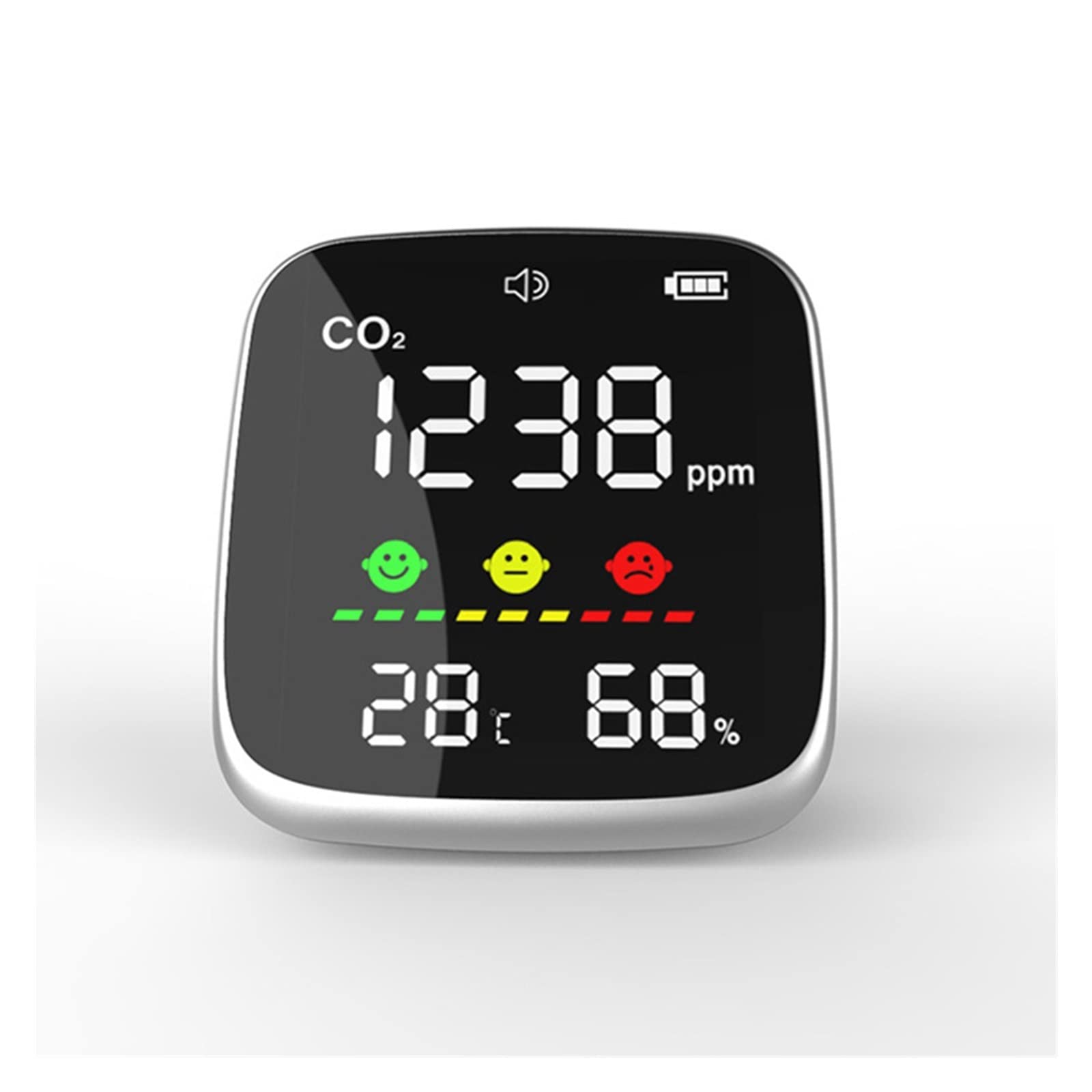 Detector de Gas, Monitor portátil de humedad y temperatura de CO2, Monitor de calidad del aire, Detector infrarrojo NDIR