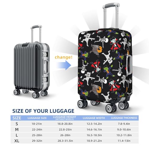 Travel Luggage Covers - Zombie Mummy Skeleton Elasticity Suitcase Covers Protector for Luggage 18-32 Inch2