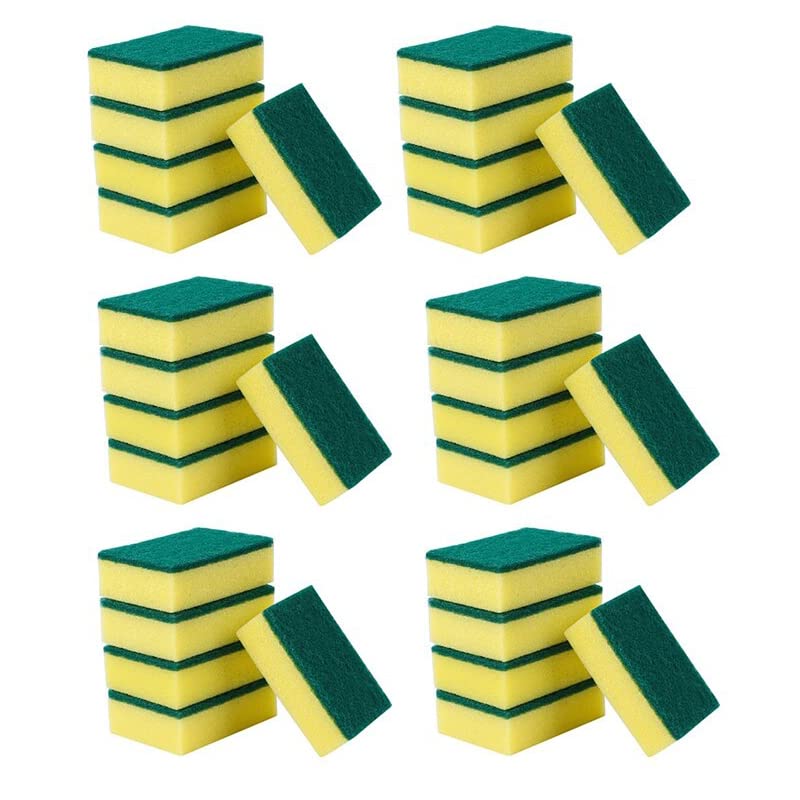 25Pc Double-Sided Cleaning Sponge Set – Kitchen Dish Washing Brush, Pot & Pan Scrubber, Bowl Cleaner Sponges, Scouring Pads for Home-image-40