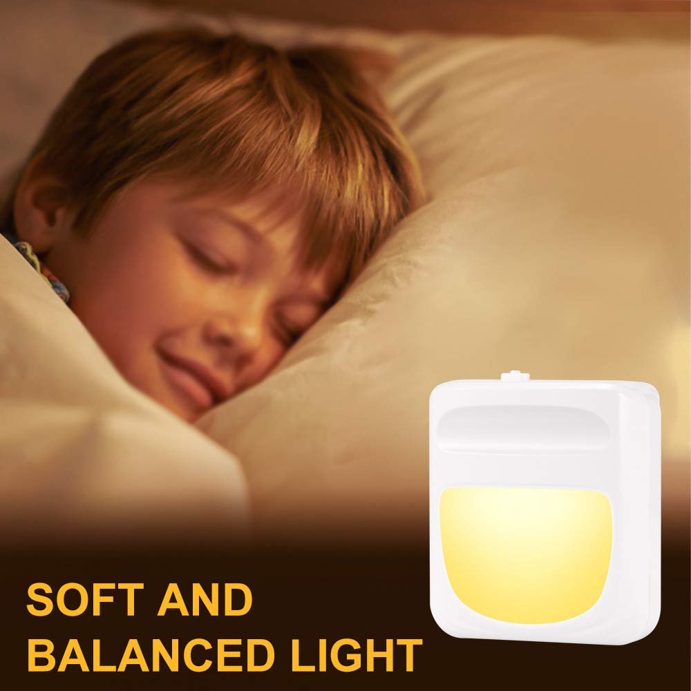 La luz del Sensor, Armario de Luz, Luz eléctrica del Enchufe de Pared Plug-In Noche, Sensor automático de luz, Suaves Calientes, Sitio del bebé Baño Cocina Pasillo, 2 Piezas