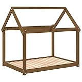 Eleganz Hundebett aus Massivholz Kiefer - 111x80x100 cm, honigbraun - Langlebiges & Stabiles Hundebett für große Hunde - Perfekt für Wohnung, Haus & Garten - Bequemer Schlafplatz für Ihren Liebling
