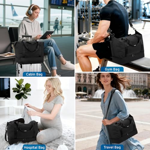 VSNOON Sac Cabine Avion 40x30x20, 24L Pliable Sac De Voyage 40x30x20 – Image 6