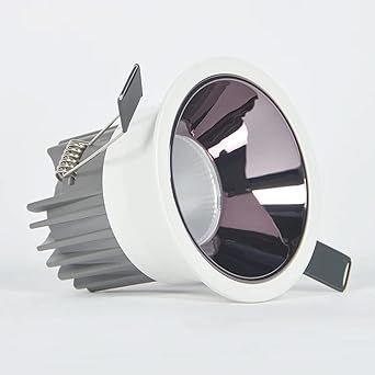 Harold Electricals 12 Watt Deep Series Concealed COB Light | Recesed LED Ceiling Light for Indoor & Outdoor Lighting - Neutral White Light(Gun Metal Reflector Reflector) White Body