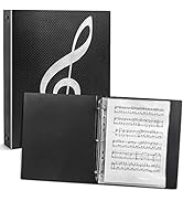 Sheet Music Folder, Letter Size Music Binder, 80 Pages Capacity, Writable Choir Folder, Fit 8.5 x...