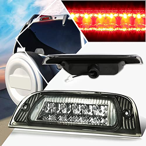 PM PERFORMOTOR Compatible with Jeep Liberty 02-07 Full LED Third 3RD Tail Brake Light Rear Stop Lamp Bar Smoked
