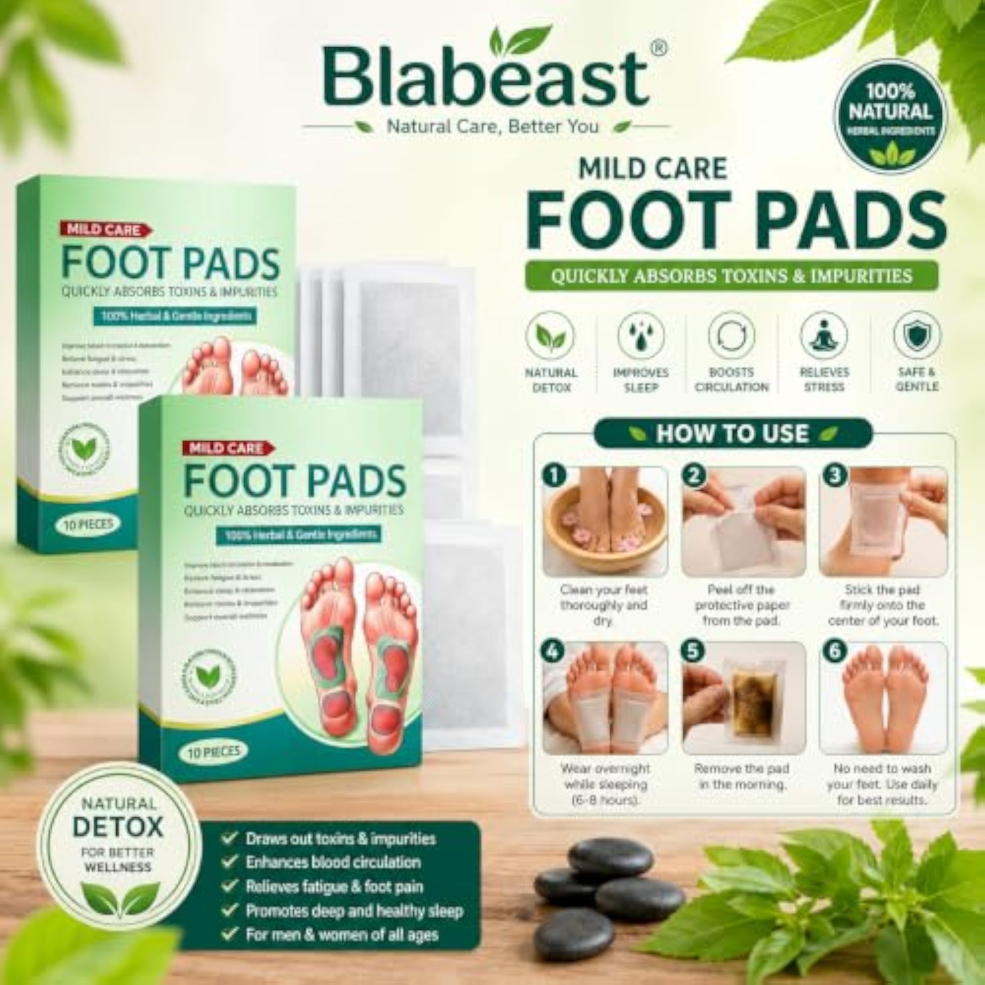 Adhesive Body & Foot Patch for Detox and Relaxation