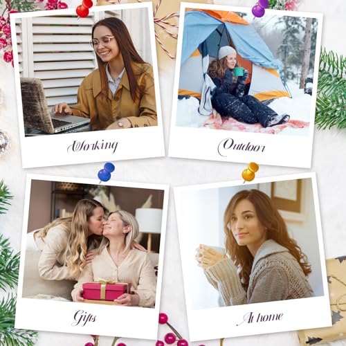 Image of Justay 5 Pairs Womens Wool Socks Thick Warm Winter Socks Casual Cozy Socks Vintage Knit Crew Socks Gift for Women