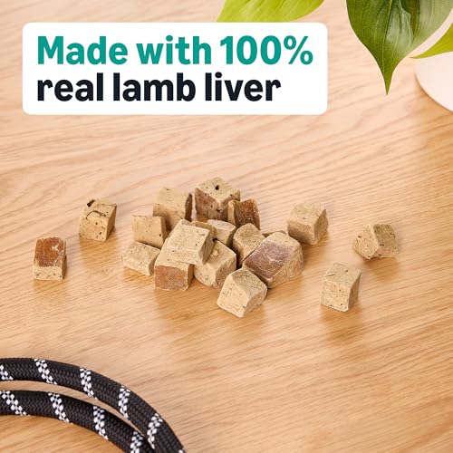 Image of Amazon Basics Freeze-Dried Raw Single Ingredient Dog Treats, Lamb Liver, High Protein, Healthy Training Treats or Meal Topper for all Dogs, Grain-Free, 3.3oz (Previously Wag)
