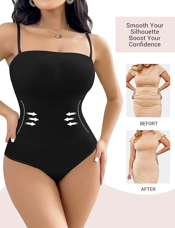 Image of ALYNE Strapless Shapewear Bodysuit for Women | Tummy Control Full Body Shapers | Seamless Snatched Bodysuit for Under Dresses