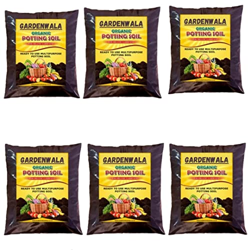 Image of Potting Mix Soil For All Plants-30 Kg Soil Less All Purpose Ready To Use Potting Mix 5 Kg Pack Of 6Made With Vermicompost /Neem Cake /Potash /River Sand /Bone Meal