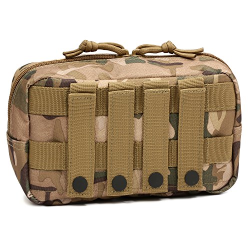 Orca Tactical Horizontal Multi-Purpose Molle Admin Pouch Utility EDC Tool Gear Gadget Waist Bag Organizer (Multicam)