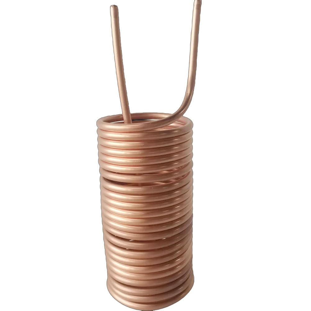 Tubo De Serpentín De Enfriamiento, Tubo De Serpentín De Enfriamiento De Enfriador De Mosto De Cobre Puro Súper Eficiente De Grado Alimenticio De 5/16" X 26 Pies For Elaboración De Cerveza Casera