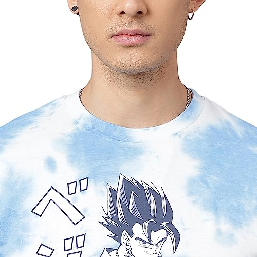 Image of Free Authority Official Dragon Ball Z: Son Goku Anime Graphic Print Pure Cotton Regular Fit Tshirt for Men