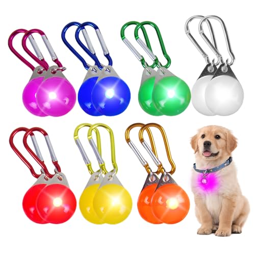 HOSPAOP LED Leuchtanhänger für Hunde, 14 Stück Sicherheitslicht Hundelicht mit 3 Leuchtmodi, Blinklicht für Hundehalsband, Kinder Schulranzen, Katzen, Jogger