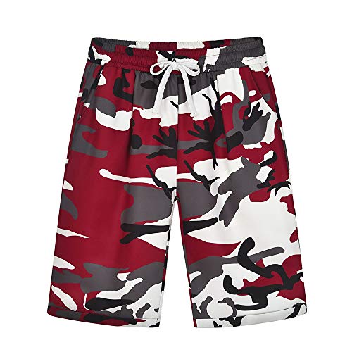 D C.Supernice Pantalones Cortos para Caminar para Mujeres, Cinturón elástico para Mujeres Pantalones de Camuflaje Informales