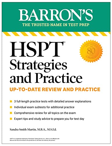 HSPT Strategies and Practice, Second Edition: Prep Book with 3 Practice Tests + Comprehensive Review + Practice + Strategies (Barron's Test Prep)