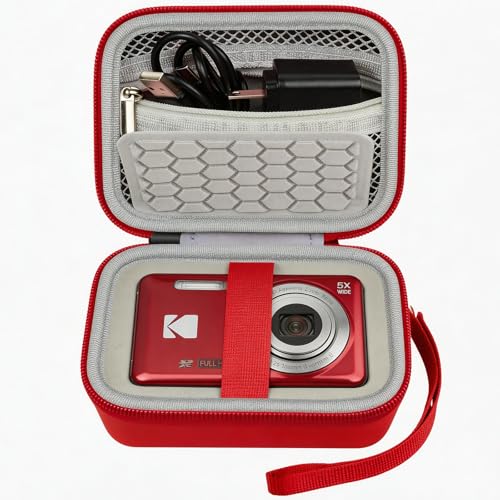 Funda rígida para cámara KODAK PIXPRO FZ55 FZ45 roja miniatura 1
