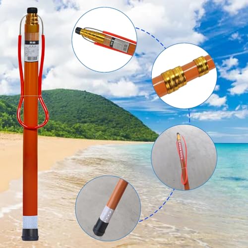 Bastone di salvataggio per bagnini, asta telescopica di emergenza per piscine, assiste i nuotatori in difficoltà, con visibilità notturna luminosa