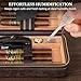 Tesonway Cigar Humidor, Travel Humidor Cigar Box and Cigar Lighter, Leather Cigar Case with Cedar Wood Tray, Hygrometer, Humidifier, Portable Cigar Humidor Cigar Accessories for Men, Holds 7 Cigars