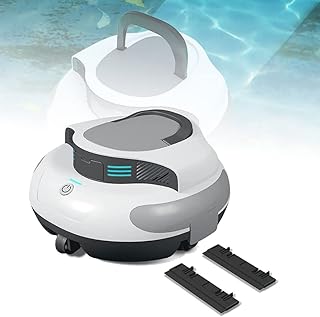 NAMVI Cordless Swimming Pool Vacuum Cleaner, Automatic Robotic Pool Cleaner Lasts 100 Mins, 5000mAh Rechargeable Battery, Self-Parking, up to 1000 sq.ft, for Above/In-Ground Flat Pools