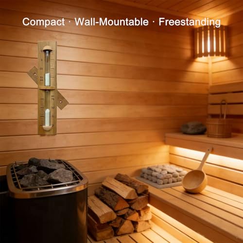 15 Minute Sauna Sand Timer, Red Cedar Sauna Hourglass, Heat-Resistant 360° Rotating Wooden Sand Clock, Wall-Mounted Sauna Accessories for Infrared & Traditional Sauna,SPA - Image 3