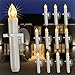 Raycare 12 Pcs Christmas Window Candles with 6 Hour Timer with Suction Cups, Double Brightness Flameless Taper Candle Battery Operated, LED Candle Sticks for Window Christmas Holiday Decoration
