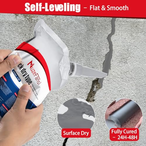 Image of Cement Crack Sealant, Concrete Crack Filler, Flexible & Weather-Resistant Caulking Glue, Waterproof Concrete Repair for Driveways, Sidewalks, Walls, and Foundations (8 Pack)