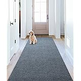 キッチンマット 廊下敷き マルチロールカーペット 吸着マット 足腰負担軽減 洗える 240*68cm 厚み4mm ずれない 玄関マット 階段カーペットマット 床保護 キズ防止 滑り止めマット チェアマット タイルマットカーペット 床暖房対応 騒音対策 グレー
