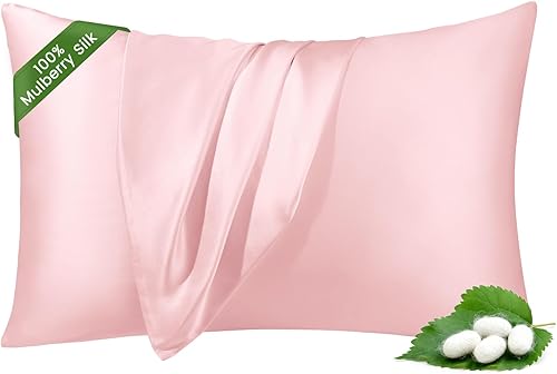 THXSILK Funda de almohada de seda de morera 100 % natural para cabello y piel, grado 6A, 1 paquete, fundas de almohada de seda de morera con cierre