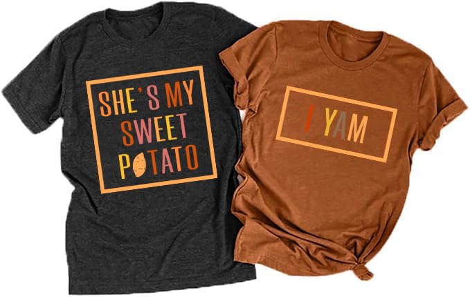 Shes My Sweet Potato I Yam Shirts His and Hers Matching Outfits Couples Thanksgiving Shirt - Main Image