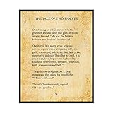 "The Tale of Two Wolves" Cherokee Indian Tale-Vintage Book Page Print -8 x 10" Spiritual Wall Art Pr