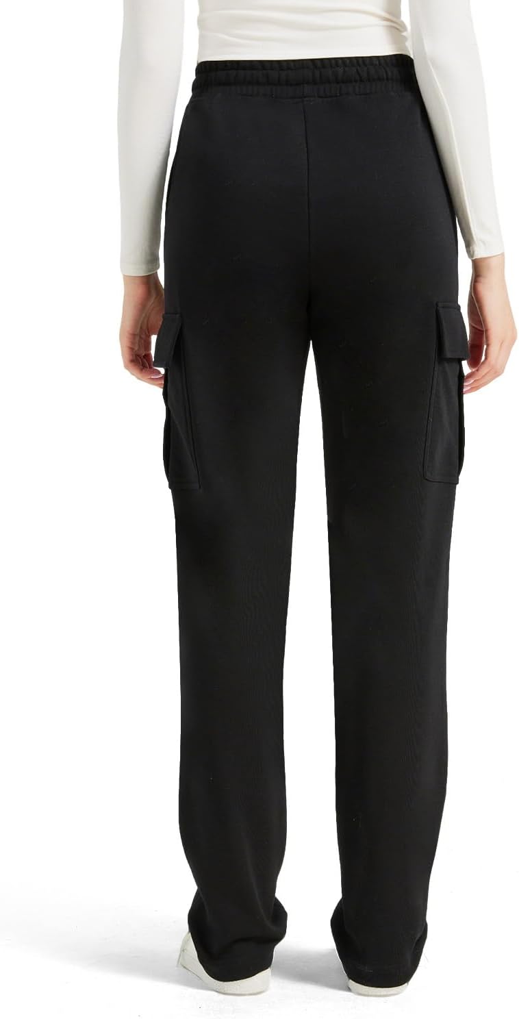 Zylioo Tall Women's Cargo Sweatpants 32"/34" Inseam Elastic Waist Athletic Pants for Tall with Pockets Casual Joggers - Image 2