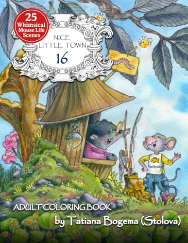 Nice Little Town 16: Adult Coloring Book (Stress Relieving Design...